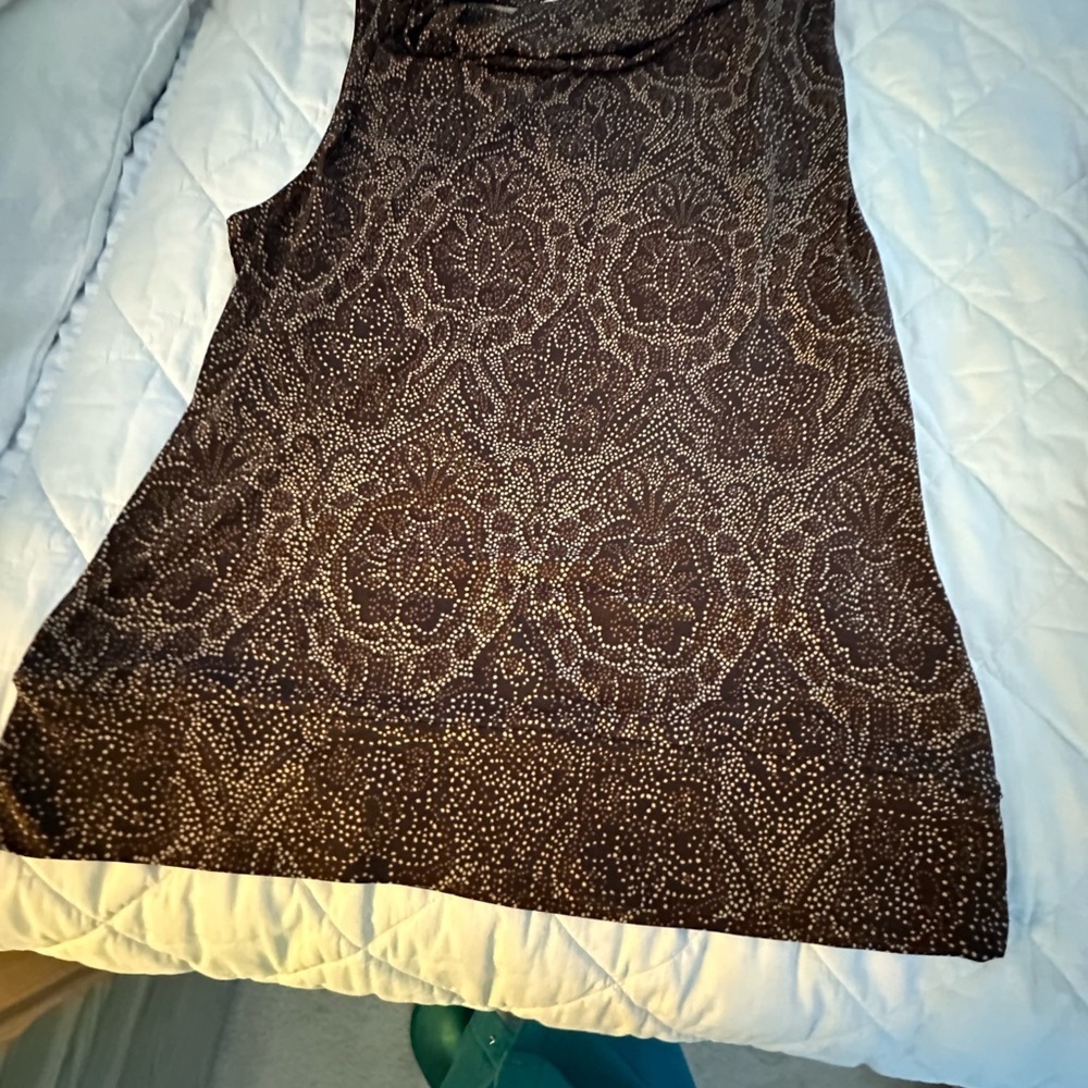 Michael Kors Brown Patterned Silky  Top